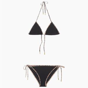 Burberry Black and Beige Bikini